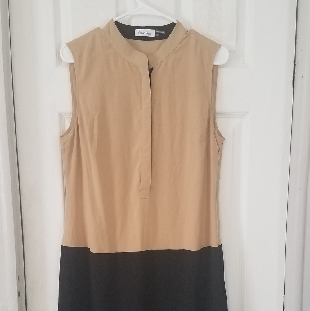 Calvin klein tan and black dress size 12